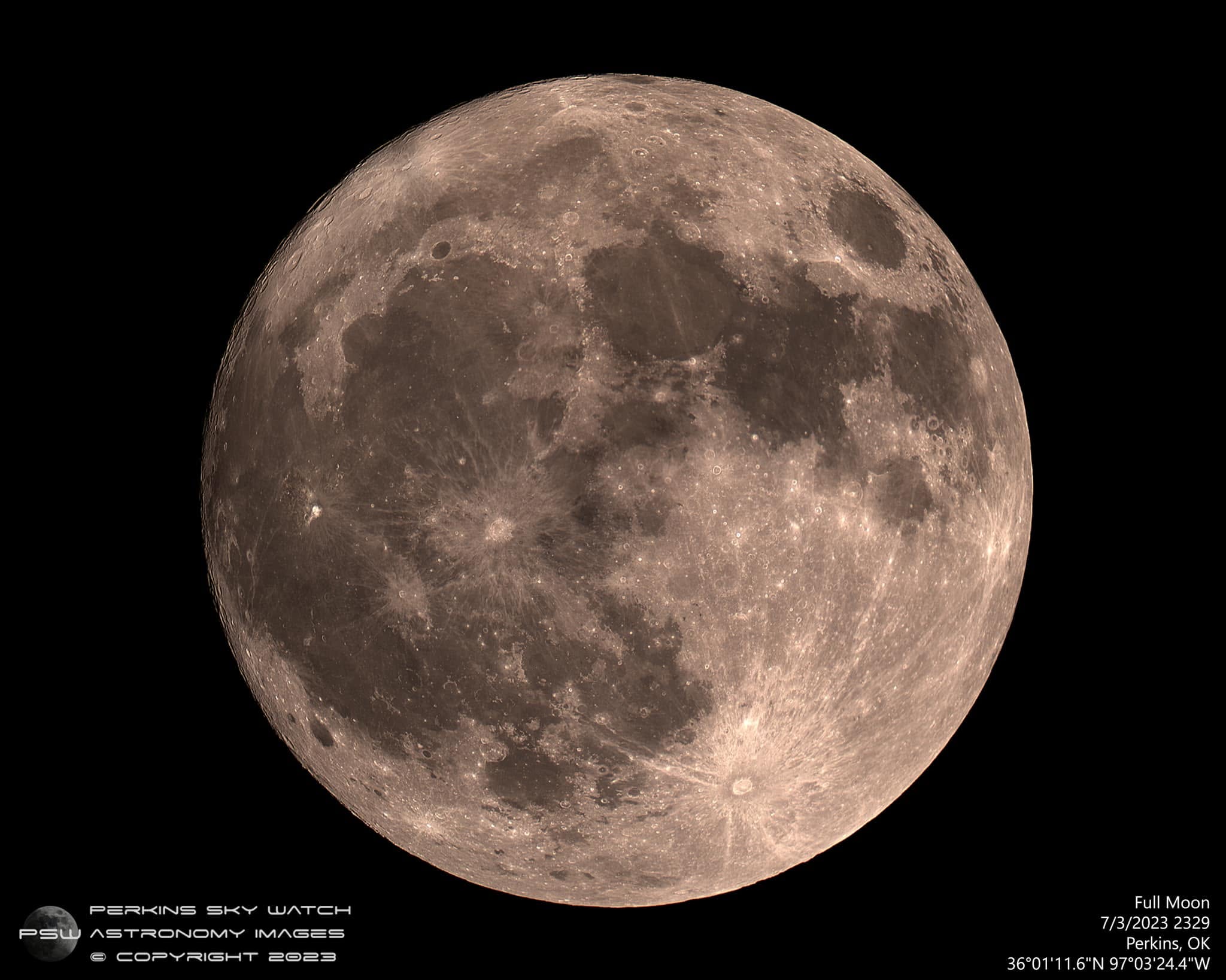 The July 2023 full Moon photographed by Jeremiah Smith