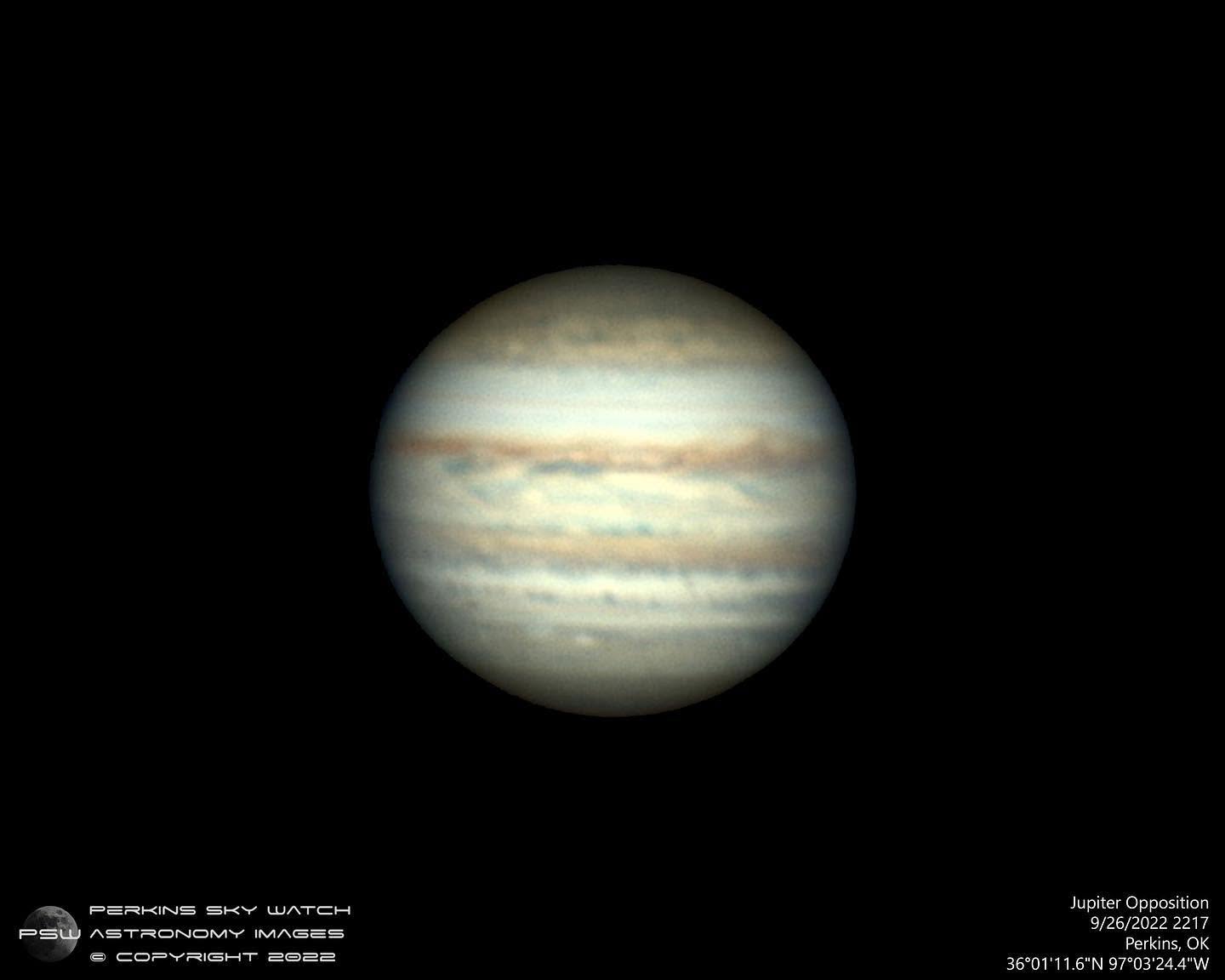 Jupiter at opposition photographed by Jeremiah Smith