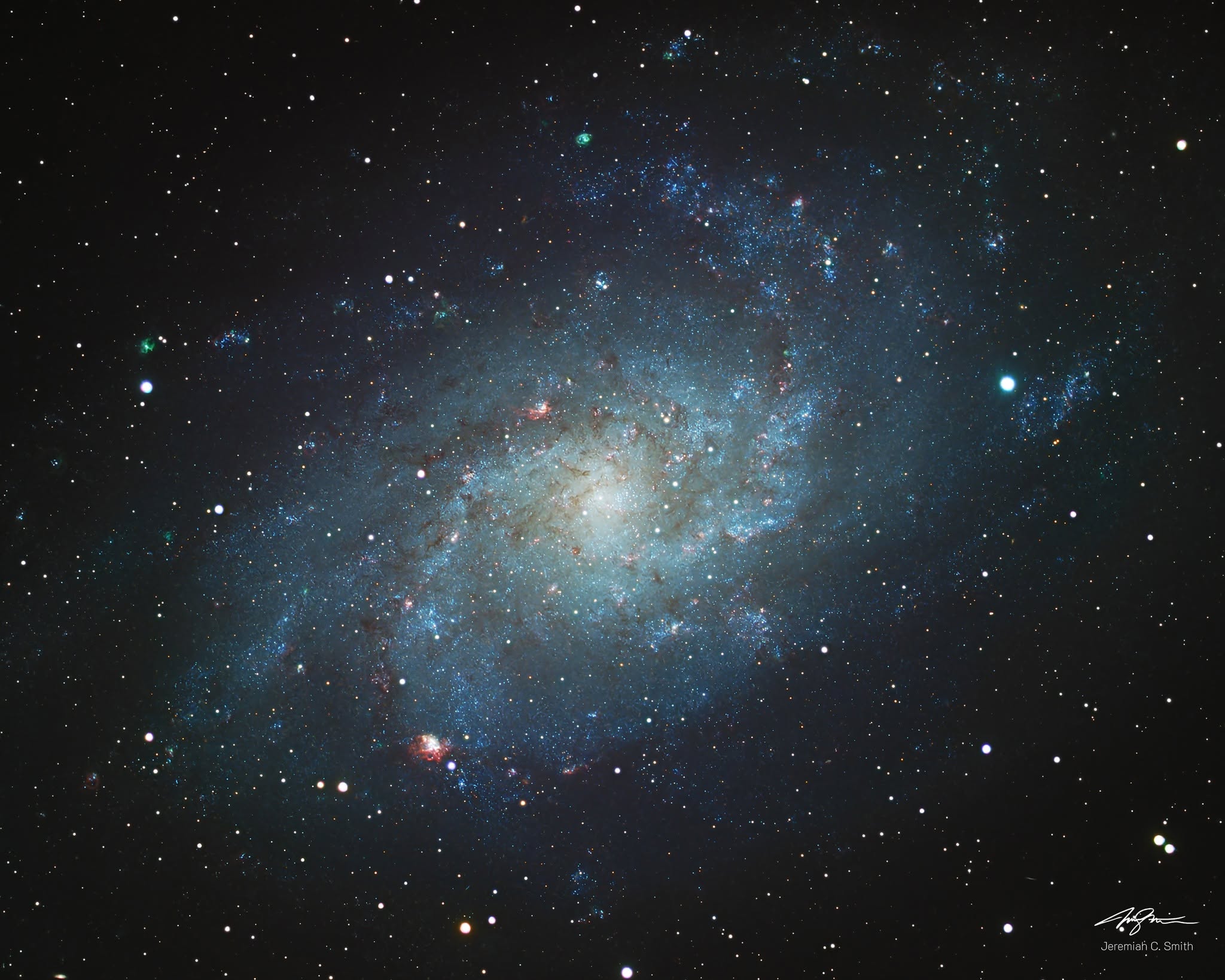M33, the Triangulum Galaxy, photographed by Jeremiah Smith